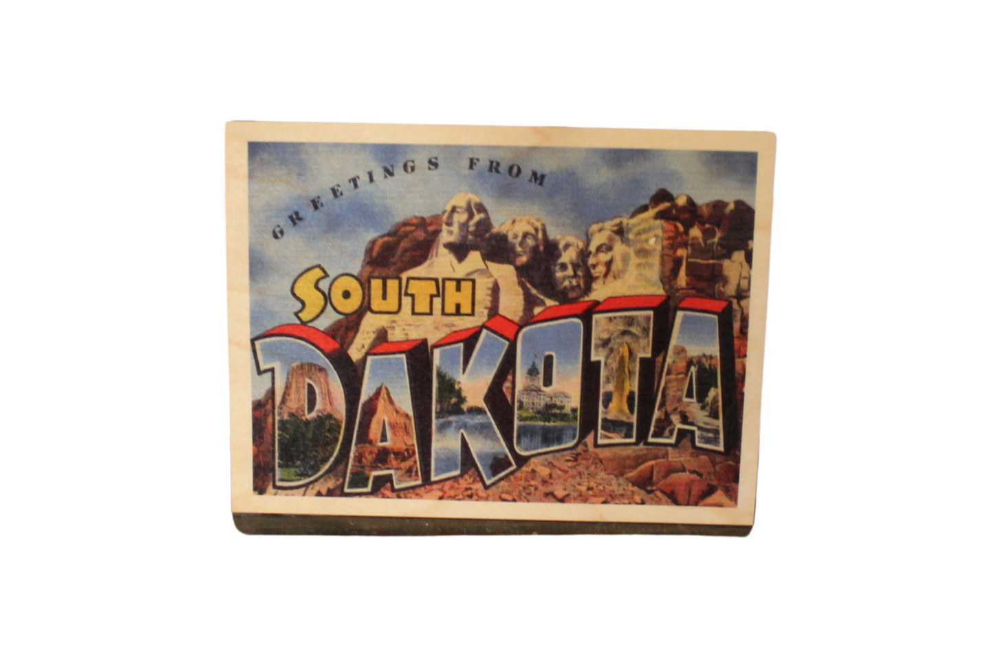 M&W  South Dakota Wood Postcards